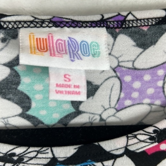 Lularoe Disney Minnie Mouse Irma Oversized Soft Rainbow Short Sleeve Tee Shirt - Picture 6 of 16